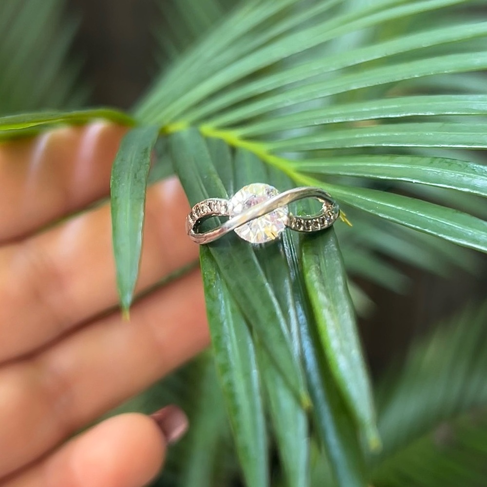 Sterling Silver CZ Infinity Ring
